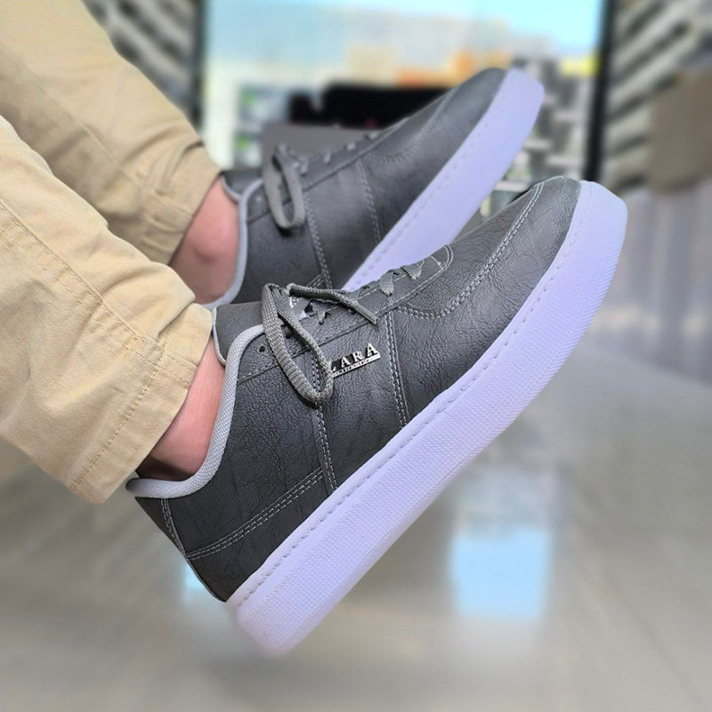 کفش تخت Zara مردانه طوسی مدل Kiyan