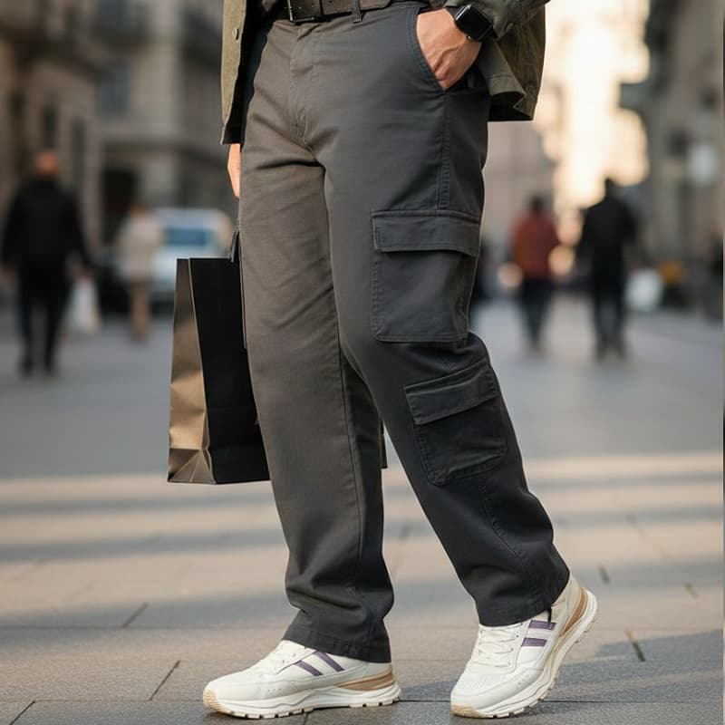 شلوار شش جیب مدل Reza-دودی